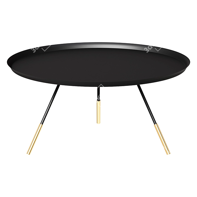 Elegant Orson Coffee Table Gold 3D model image 1