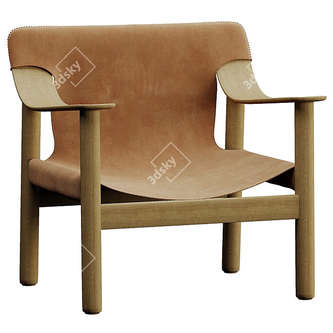 Modern Lounge Chair Design 3D model image 4