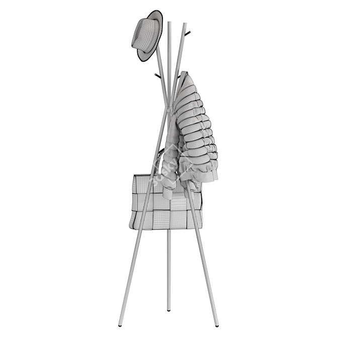 IKEA EKRAR Coat Rack Stand 3D model image 2