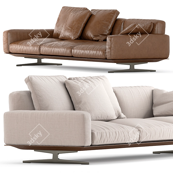 Luxury Soft Dream Sofa: Flexform 3D model image 1