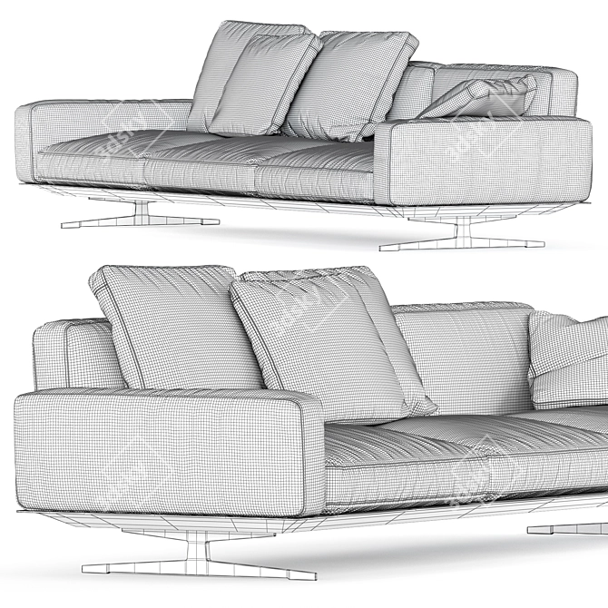 Luxury Soft Dream Sofa: Flexform 3D model image 5