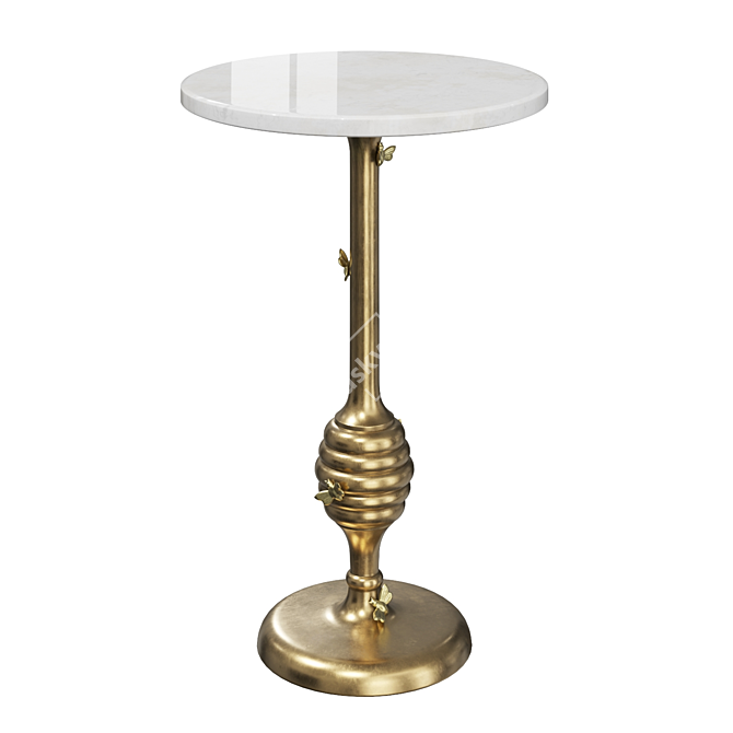 Honeycomb Marble End Table 3D model image 1