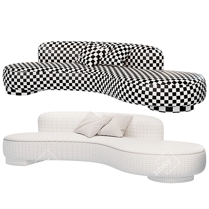 Curved Serpentine and Vladimir Sofas 3D model image 4