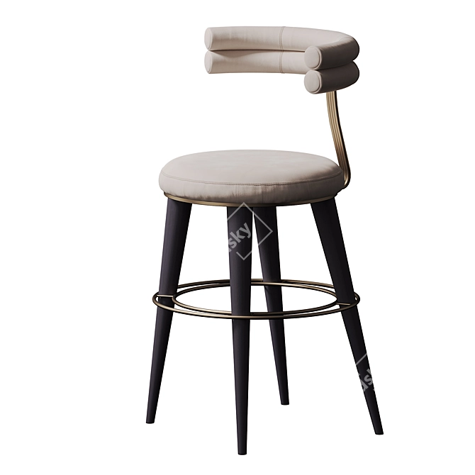 Electrocopper Upholstered Bar Chair 3D model image 1