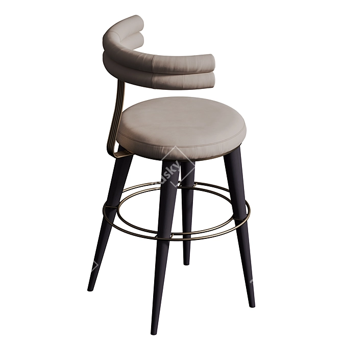 Electrocopper Upholstered Bar Chair 3D model image 3