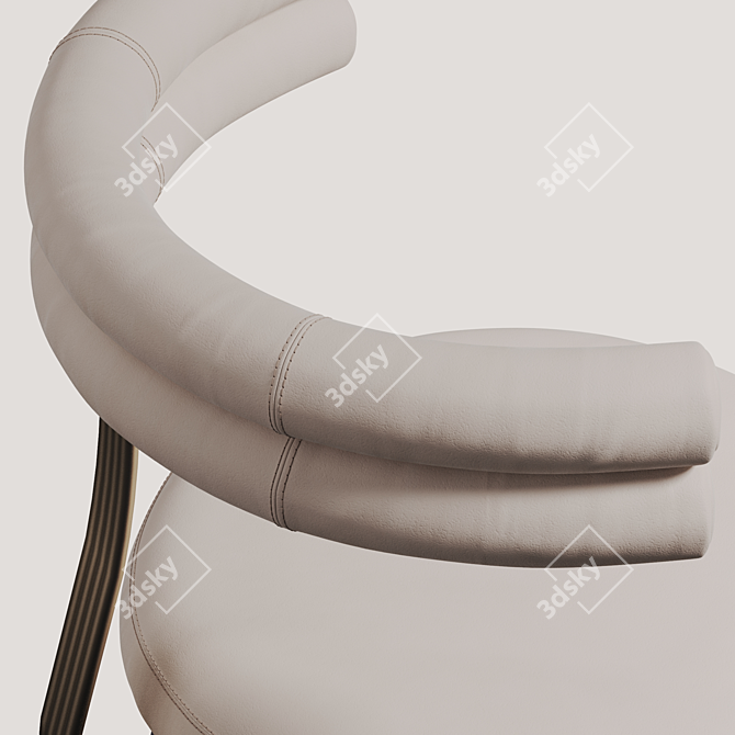 Electrocopper Upholstered Bar Chair 3D model image 5