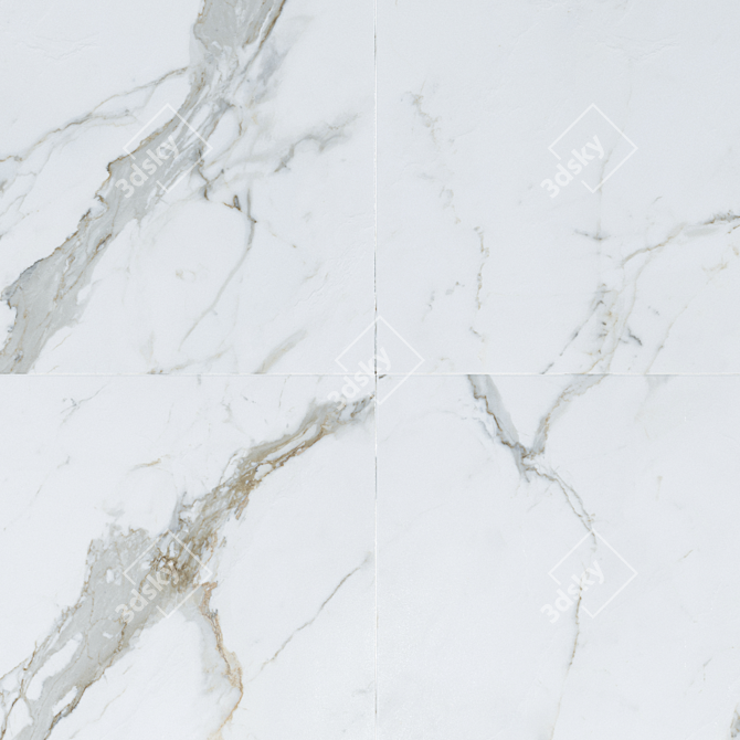 Calacatta Light Marble Tile Collection 3D model image 2