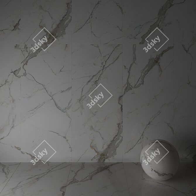 Calacatta Light Marble Tile Collection 3D model image 3