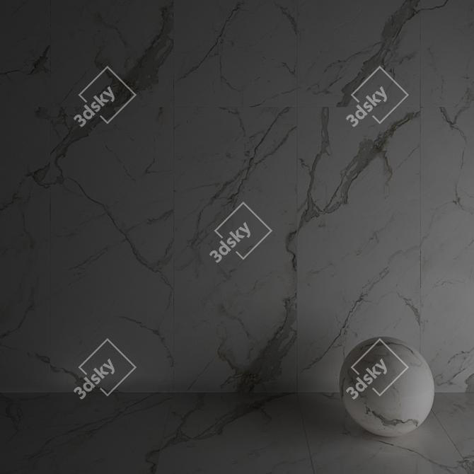 Calacatta Light Marble Tile Collection 3D model image 4