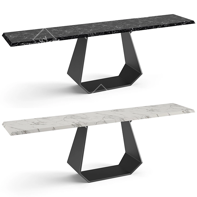 Sleek Amond Console in Assorted Sizes 3D model image 7