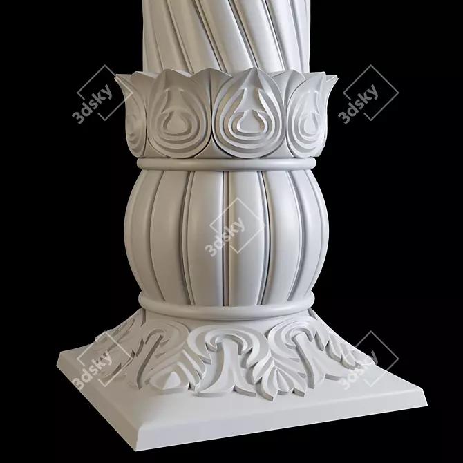 Ornate East Column Facades Kit 3D model image 17