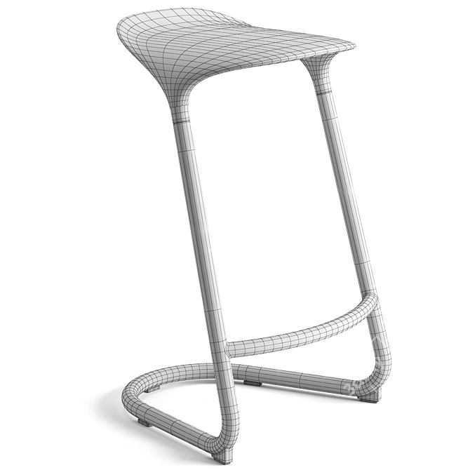 Modern Cross Design Chair Set 3D model image 6