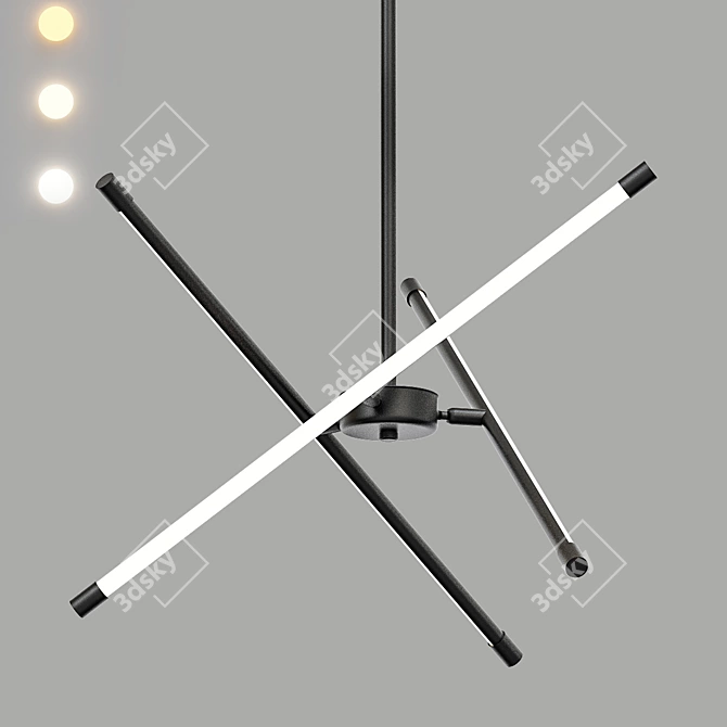 Rotating LED Cylinder Chandelier - NAVIGATOR 3D model image 1