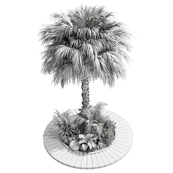 Tropical Outdoor Plant Collection 3D model image 4