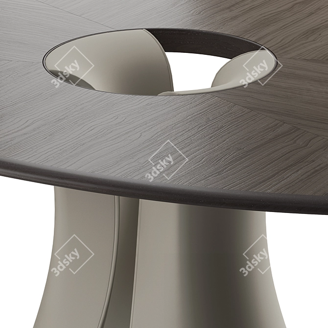 Modern Geometric Design Dining Table 3D model image 2