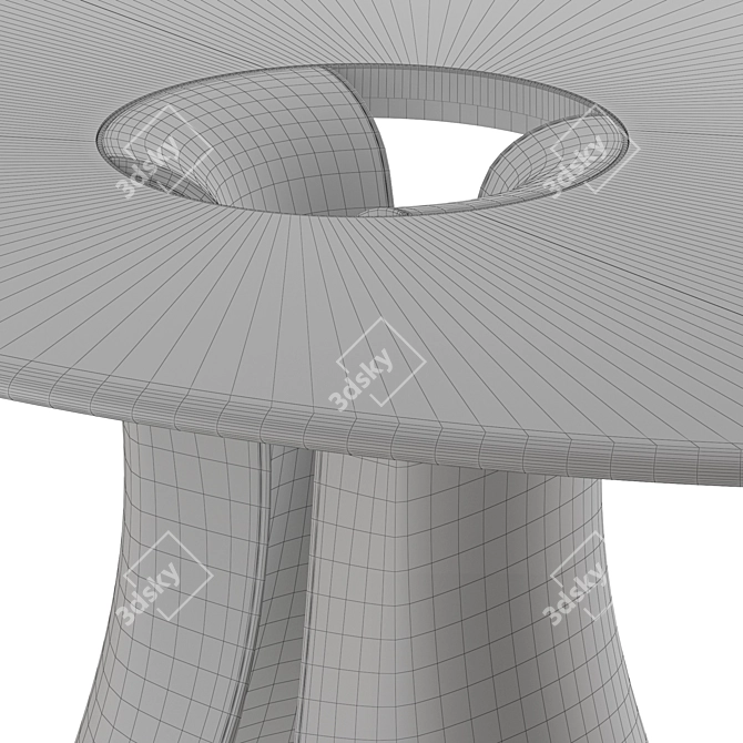 Modern Geometric Design Dining Table 3D model image 3