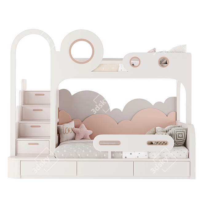 Interactive Kids Room Bed Set 3D model image 1