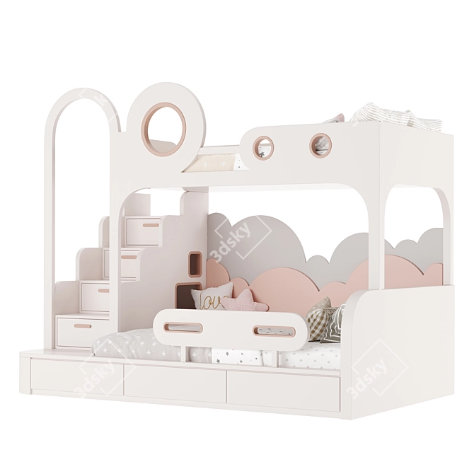 Interactive Kids Room Bed Set 3D model image 2