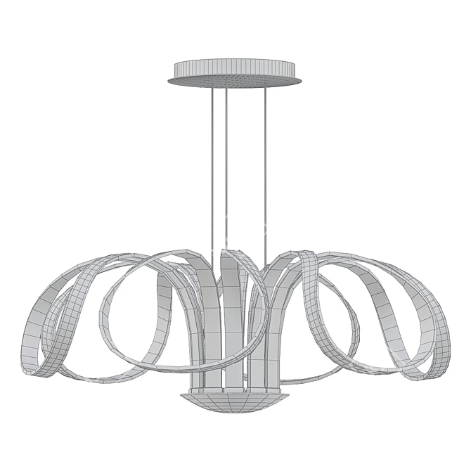 Capella 30" LED Adjustable Chandelier 3D model image 2