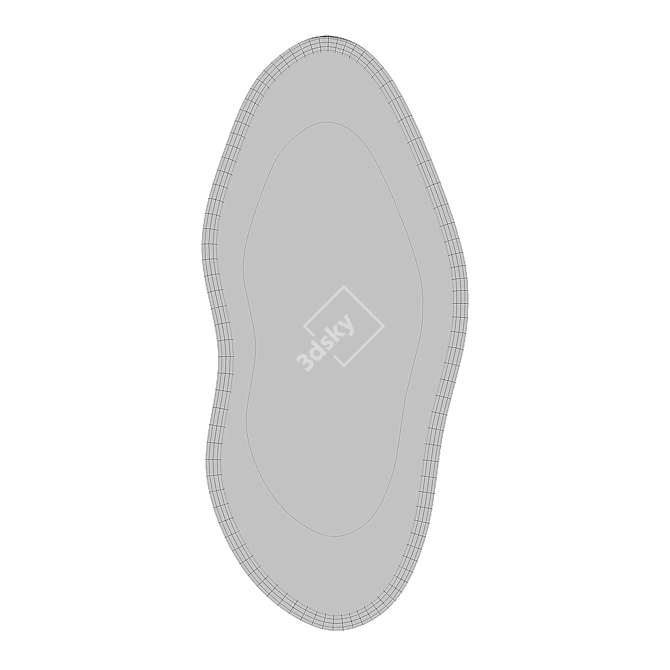 Customizable Wall Mirror BGM003 3D model image 4