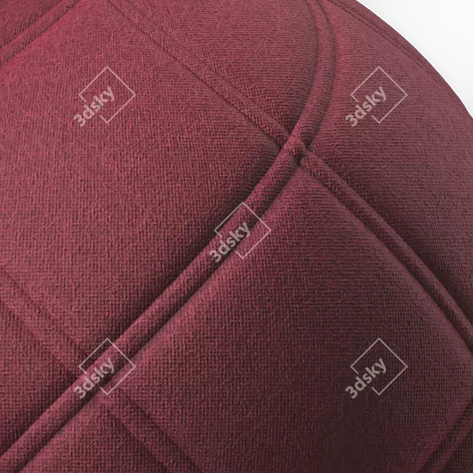 Title: Luxurious Stitched Velvet Fabric 3D model image 6