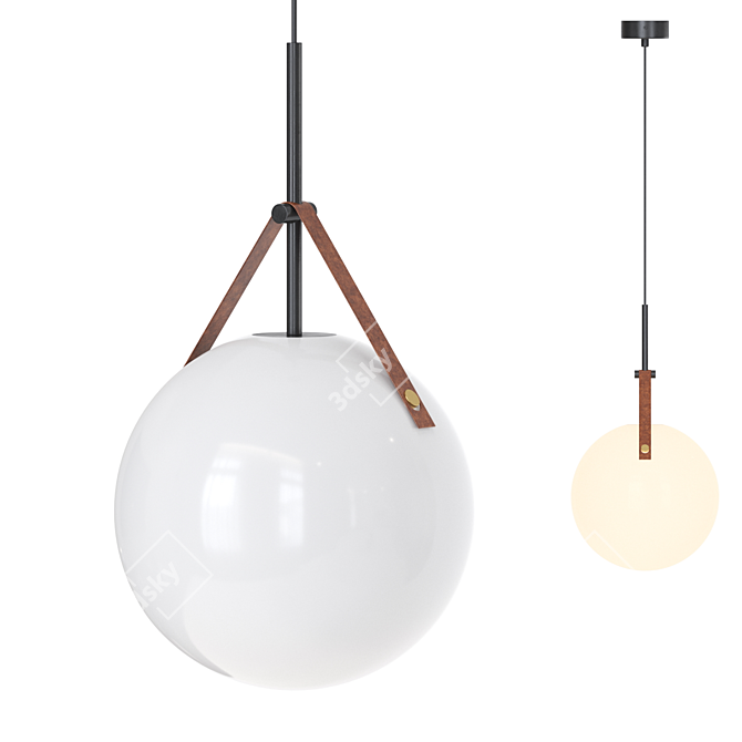 Scandinavian Style Pendant Lamp 3D model image 1