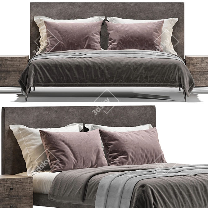 Luxury Modern Twils Dread Bed 3D model image 2