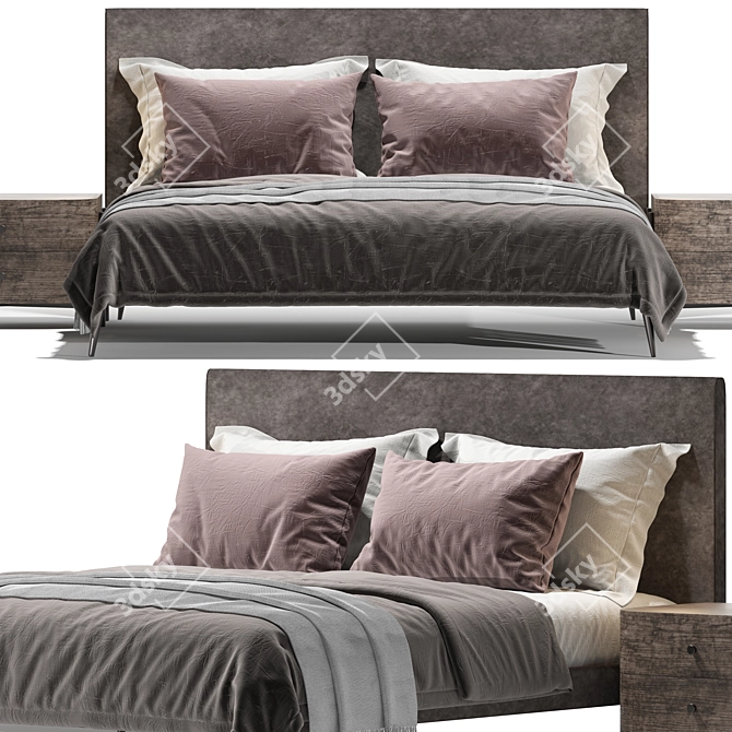 Luxury Modern Twils Dread Bed 3D model image 3