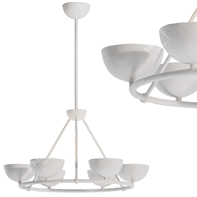 Elegant Florent Chandelier - 36 3D model image 1