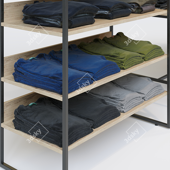 Rustic Clothing Store Set 3D model image 3