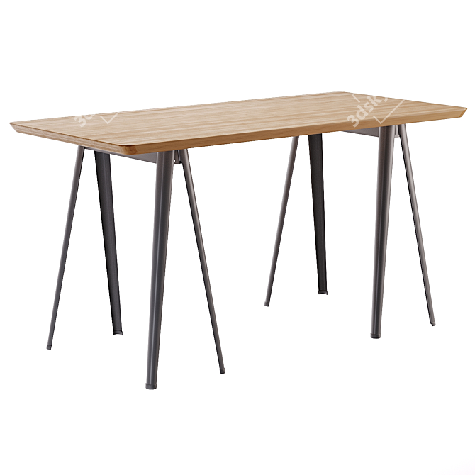 Bamboo Desk Lightweight and Durable 3D model image 1