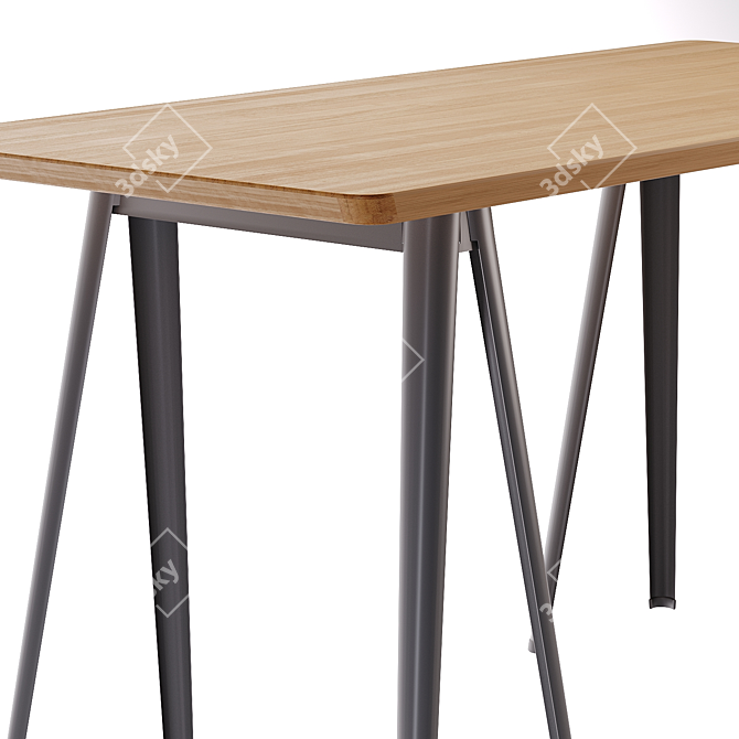 Bamboo Desk Lightweight and Durable 3D model image 2