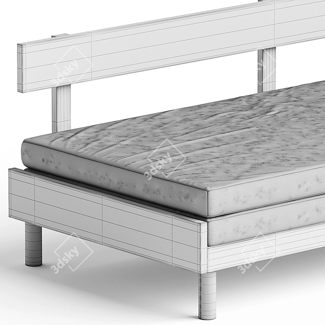 Title: Stylish Ori Sofa bed 3D model image 3