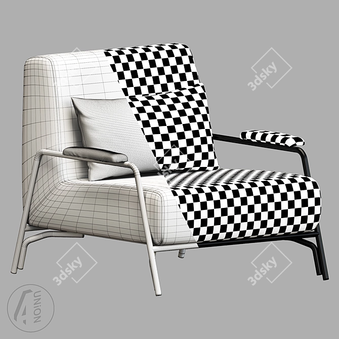 Luxury Modern Armchair K0013 3D model image 3