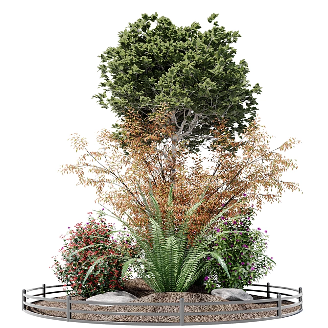 Urban Alpine Hill Outdoor Plant 3D model image 1