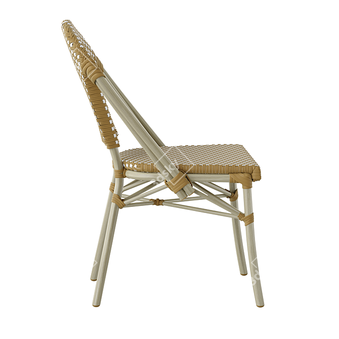 French Bistro Patio Chair 3D model image 4