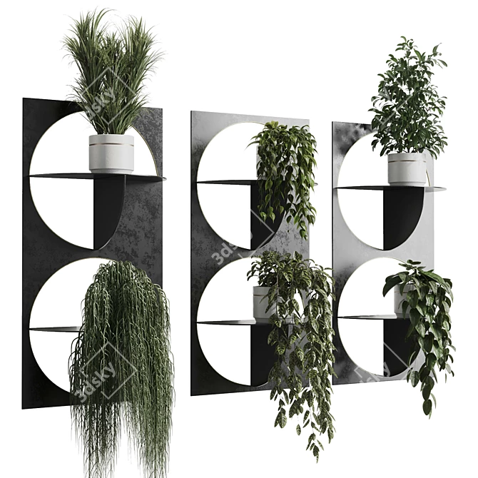 324-Plant Indoor Wall Shelf 3D model image 1