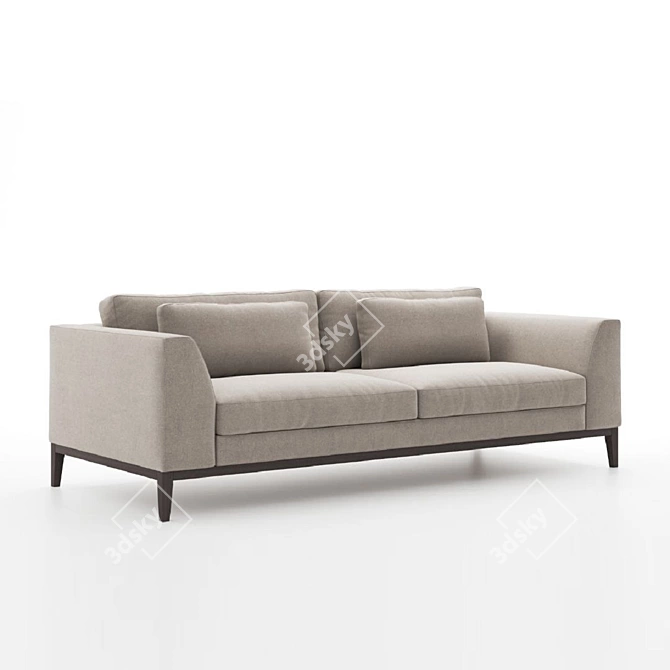 Luxury Italy Taper Sofa 3D model image 1