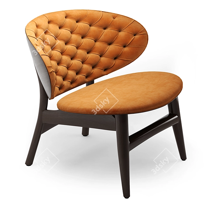 Baxter Dalma Armchair in Materials 3D model image 6