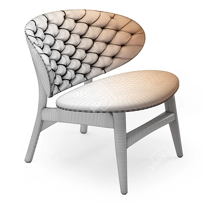 Baxter Dalma Armchair in Materials 3D model image 7