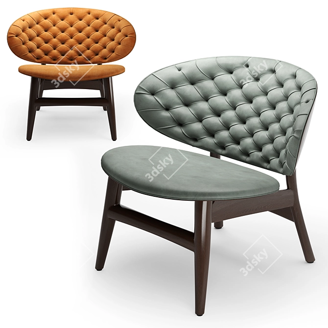 Baxter Dalma Armchair in Materials 3D model image 8