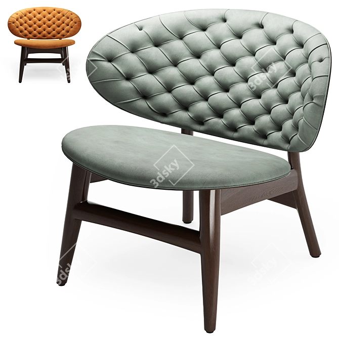 Baxter Dalma Armchair in Materials 3D model image 18