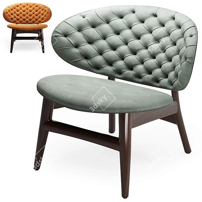 Baxter Dalma Armchair in Materials 3D model image 19