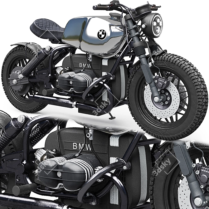 BMW R80 3D Motorcycle Model 3D model image 1