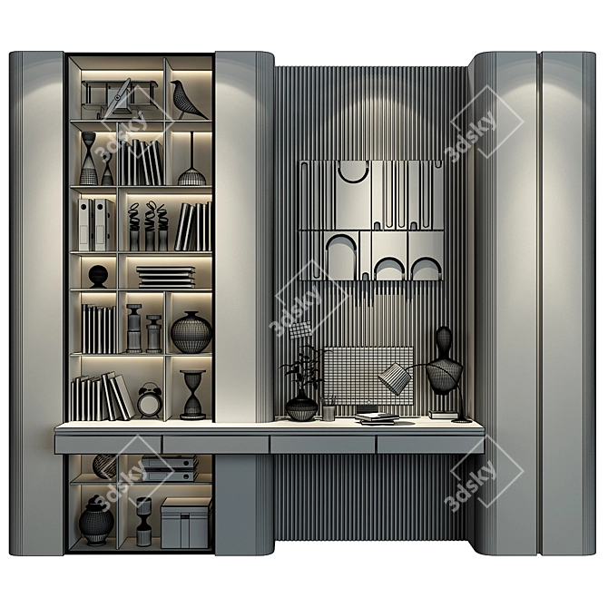 Customizable Wardrobe Composition Set 3D model image 2