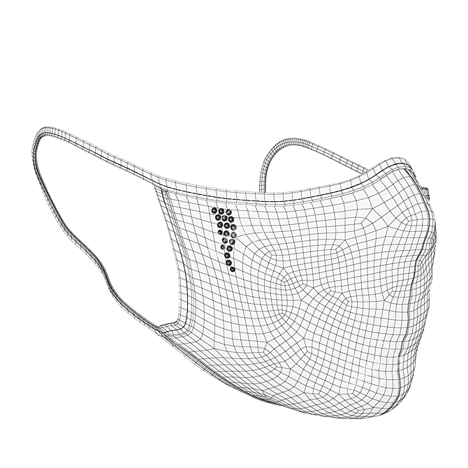 Protective Face Mask (Droplet) 3D model image 2