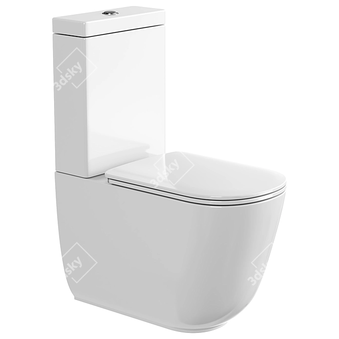 Kerasan Tribeca Compact Toilet 3D model image 2