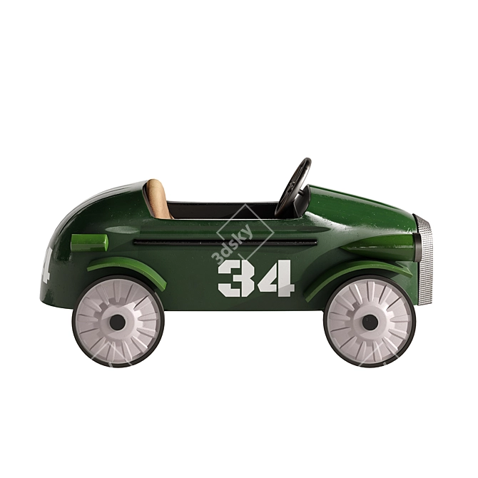 Retro Push Car Collection 1 3D model image 4