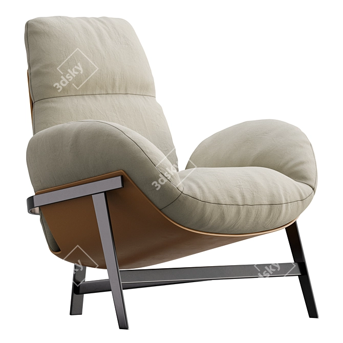 Modern Design Jupiter Chair by Arketipo 3D model image 1