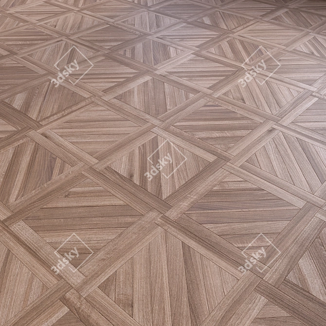 Premium 3D Wood Flooring Model 3D model image 2